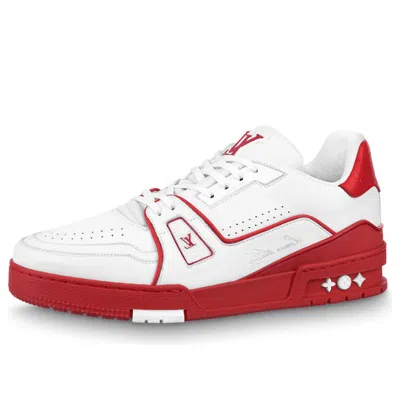 Pre-owned Louis Vuitton Lv Trainers 'white With Red' In Multi
