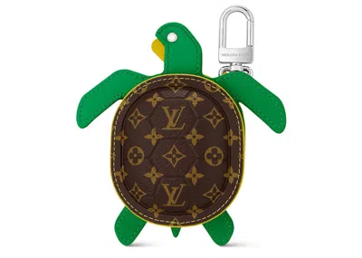 Pre-owned Louis Vuitton Lv Turtle Pouch Bag Charm In Brown
