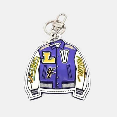 Pre-owned Louis Vuitton Lv Varsity Jacket Illustration Baek Cham-gyeom Keychain In Blue