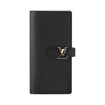 Pre-owned Louis Vuitton Lv Vertical Wallet 'black/arizona Taurillon Leather' | Women's Size Onesize