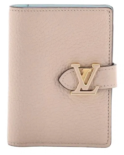 Pre-owned Louis Vuitton Lv Vertical Wallet Taurillion Leather Compact (authentic Pre-  Loved)