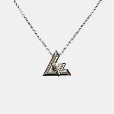 Pre-owned Louis Vuitton Lv Volt 18k White Gold Diamond Necklace