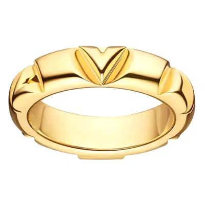 Pre-owned Louis Vuitton Lv Volt Multi Ring, 18k Yellow Gold. Size 55