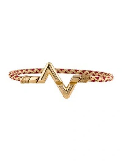 Pre-owned Louis Vuitton Lv Volt Upside Down Play Small Bracelet, 6" In Multi