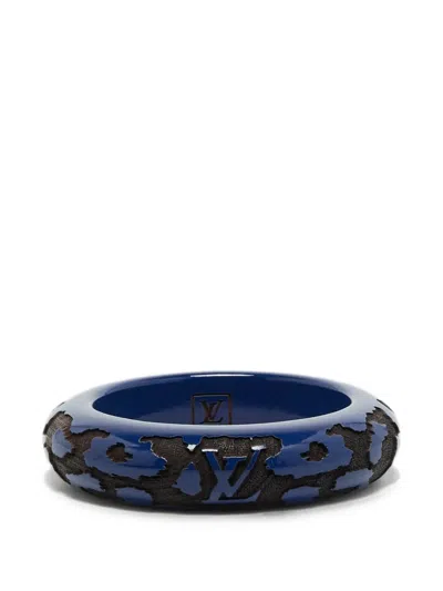 Pre-owned Louis Vuitton Lv Wood Bangle In Blue