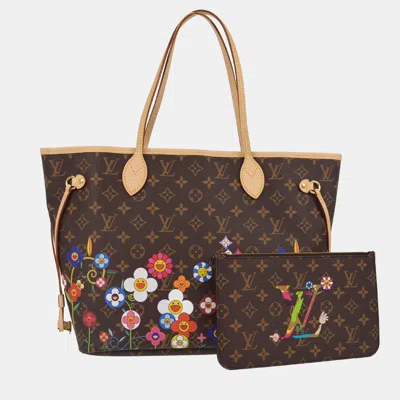 Pre-owned Louis Vuitton Lv X Tm Monogram Neverfull Mm Shoulder Tote Bag