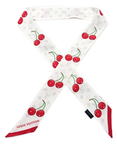 Pre-owned Louis Vuitton Lv X Tm Silk Monogram Cerises Bandeau (authentic Pre-loved)