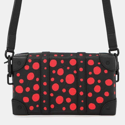 Pre-owned Louis Vuitton Lv Yk Soft Trunk Wallet Noir/red Monogram Taurillon Infinity Dot In Black