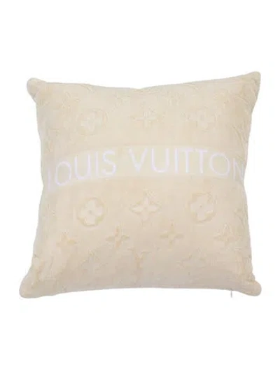 Pre-owned Louis Vuitton Lvacation Beach Pillow In Neutrals