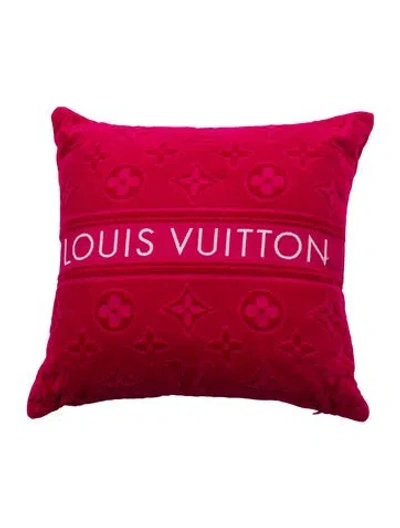 Pre-owned Louis Vuitton Lvacation Beach Pillow In Pink