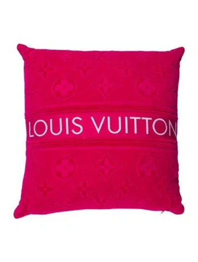 Pre-owned Louis Vuitton Lvacation Beach Pillow In Pink