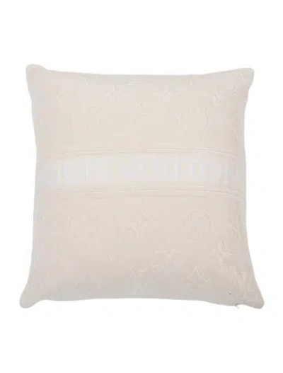 Pre-owned Louis Vuitton Lvacation Beach Pillow In White