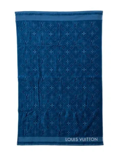 Pre-owned Louis Vuitton Lvacation Beach Towel In Blue