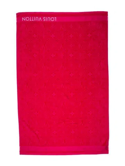 Pre-owned Louis Vuitton Lvacation Beach Towel In Pink