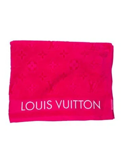 Pre-owned Louis Vuitton Lvacation Beach Towel In Pink