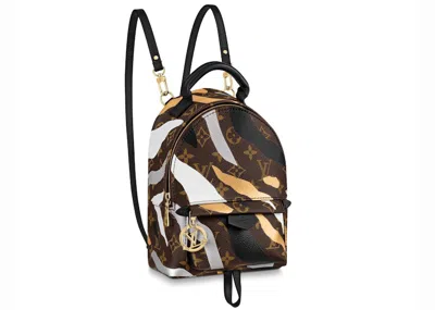 Pre-owned Louis Vuitton Lvxlol Palm Springs Monogram Mini Gold/ Gold/silver Backpack