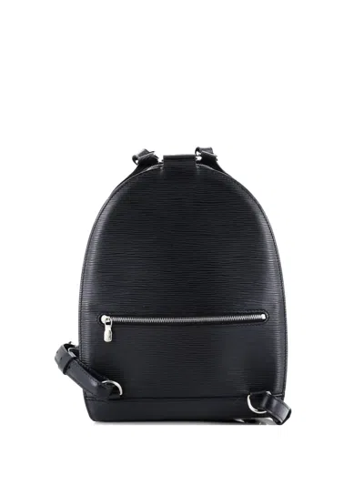 Pre-owned Louis Vuitton Mabillon Epi Leather Backpack In Black