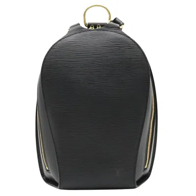 Pre-owned Louis Vuitton Mabillon Leather Backpack Bag () In Black