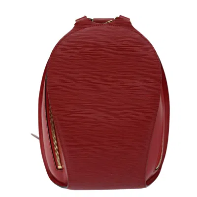 Pre-owned Louis Vuitton Mabillon Leather Backpack Bag () In Red