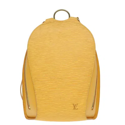 Pre-owned Louis Vuitton Mabillon Yellow Leather Backpack Bag ()