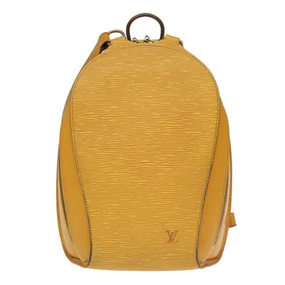 Pre-owned Louis Vuitton Mabillon Yellow Leather Backpack Bag ()