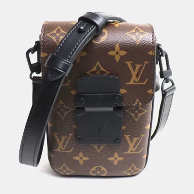 Pre-owned Louis Vuitton Macassar Monogram Canvas S Lock Vertical Wearable Wallet In Brown