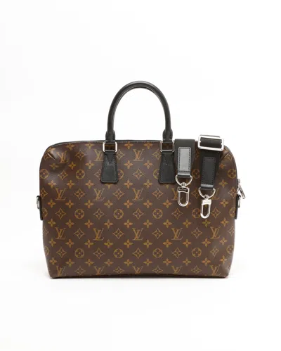 Pre-owned Louis Vuitton Macassar Porte-documents Jour Business Bag In Multi