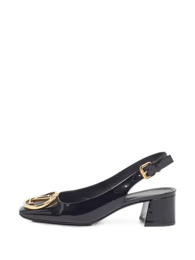Pre-owned Louis Vuitton Madeleine Slingback Heeled Pumps In Black