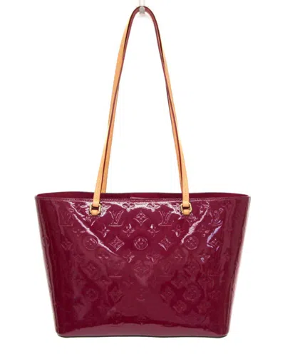 Pre-owned Louis Vuitton Magenta Monogram Vernis Long Beach (authentic Pre-loved)
