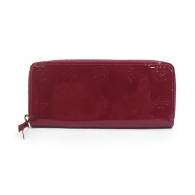 Pre-owned Louis Vuitton Magenta Monogram Vernis Long Wallet (bi-fold) () In Purple