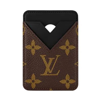 Pre-owned Louis Vuitton Magnetic Card Holder 'brown Monogram Canvas' | Men's Size Onesize