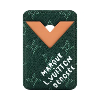Pre-owned Louis Vuitton Magnetic Card Holder 'epicea Monogram Heritage Canvas' | Green | Men's Size Onesize