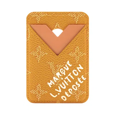 Pre-owned Louis Vuitton Magnetic Card Holder 'saffron Yellow Monogram Canvas' | Men's Size Onesize