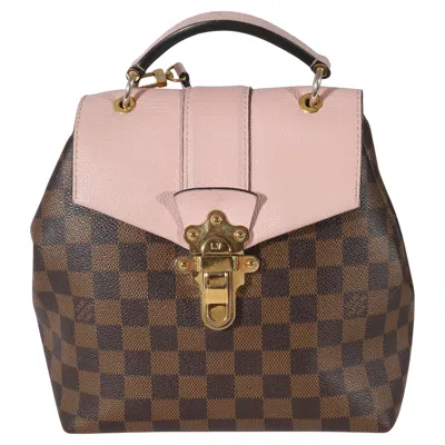 Pre-owned Louis Vuitton Magnolia Damier Ebene Canvas Clapton Backpack In Brown