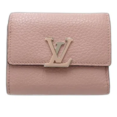 Pre-owned Louis Vuitton Magnolia Leather Wallet (tri-fold) () In White