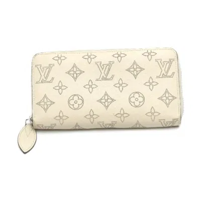 Pre-owned Louis Vuitton Magnolia Mahina Leather Long Wallet (bi-fold) ()
