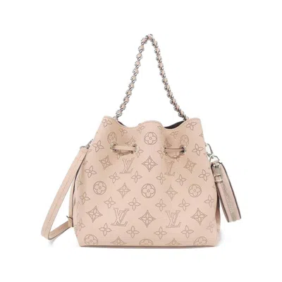 Pre-owned Louis Vuitton Magnolia Mahina Leather Shoulder Bag () In White