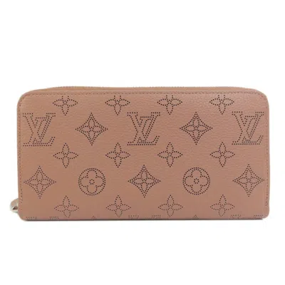 Pre-owned Louis Vuitton Magnolia Pink Mahina Leather Long Wallet (bi-fold) () In Magnolia, Pink