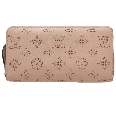 Pre-owned Louis Vuitton Magnolia Pink Mahina Leather Long Wallet (bi-fold) () In Magnolia, Pink