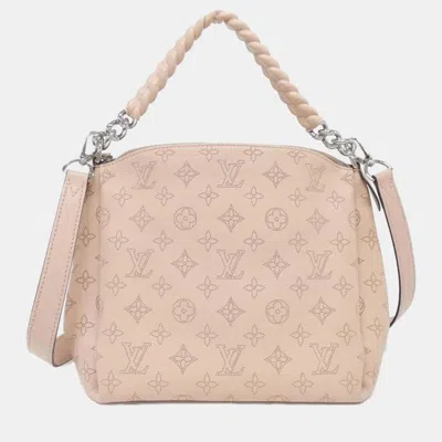 Pre-owned Louis Vuitton Mahina Babylon Chain Bb Handbag In Pink