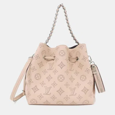 Pre-owned Louis Vuitton Mahina Bella Shoulder Bag In White