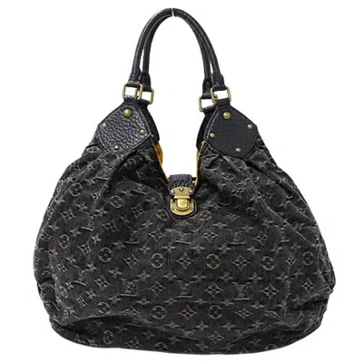 Pre-owned Louis Vuitton Mahina Black Denim - Jeans Handbag ()