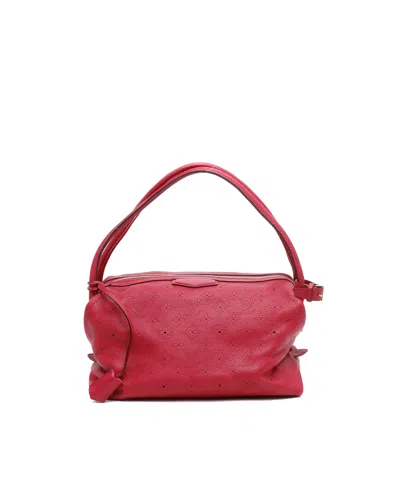 Pre-owned Louis Vuitton Mahina Galatea Pm Bag In Red