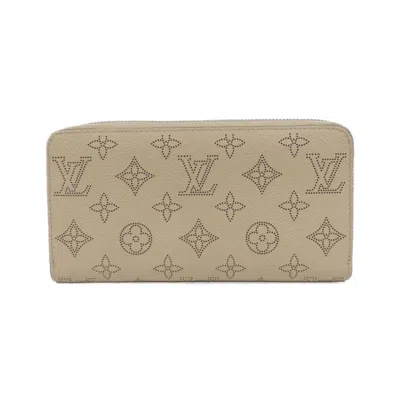 Pre-owned Louis Vuitton Mahina Galle Silver Mahina Leather Long Wallet (bi-fold) () In Multi