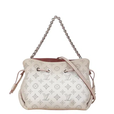 Pre-owned Louis Vuitton Mahina Magnolia Leather Handbag Shoulder Bag ()