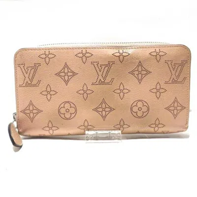 Pre-owned Louis Vuitton Mahina Magnolia Mahina Leather Long Wallet (bi-fold) ()