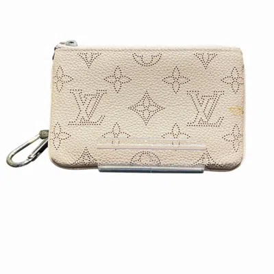 Pre-owned Louis Vuitton Mahina Magnolia Pink Mahina Leather Coin Purse/coin Case () In Multi