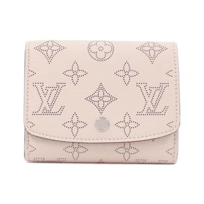 Pre-owned Louis Vuitton Mahina Rose Mahina Leather Wallet (bi-fold) () In Pink
