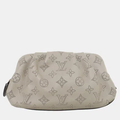 Pre-owned Louis Vuitton Mahina Scala Mini Pouch Bag In Sand