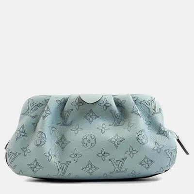 Pre-owned Louis Vuitton Mahina Scala Mini Pouch In Blue